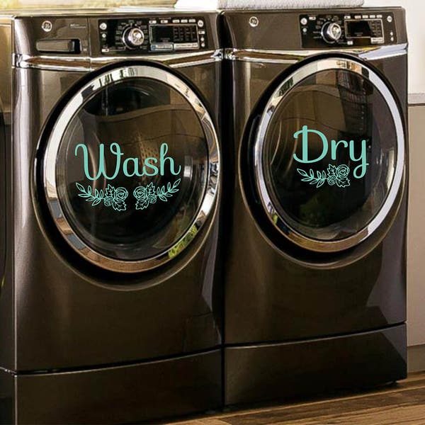 Washer Dryer Decal Etsy