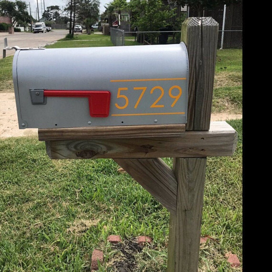Mailbox Numbers Modern Mailbox Numbers Mailbox Decals Etsy