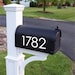 Custom Mailbox Numbers, Modern Mailbox Decals, Large Mailbox Stickers, Modern House Number Decals, Mailbox Numbers - Up To 5 Numbers/Digits 