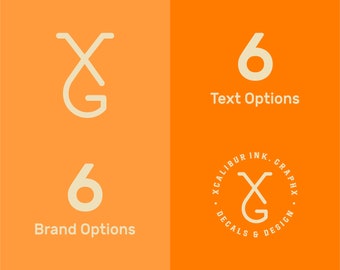 Brand Options with Text  ||  Livestock Brand Design Service by Xcalibur Ink. GraphX  ||  Cattle Brand Design • Ranch Brand Design Service