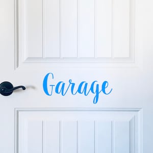 Garage Door Decal, Garage Decal, Garage Door Decals, Garage Room Door Decal, Vinyl Door Decal, Garage Door Sticker, Script Decal