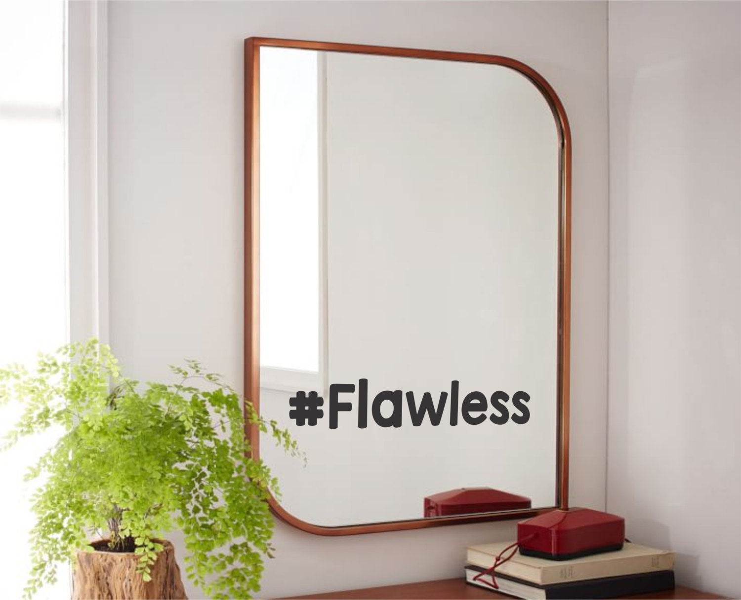 Custom Text Mirror Decal, Custom Bathroom Mirror Decal, Custom Mirror Sticker, Custom Mirror Decal, Custom Decals for Mirror