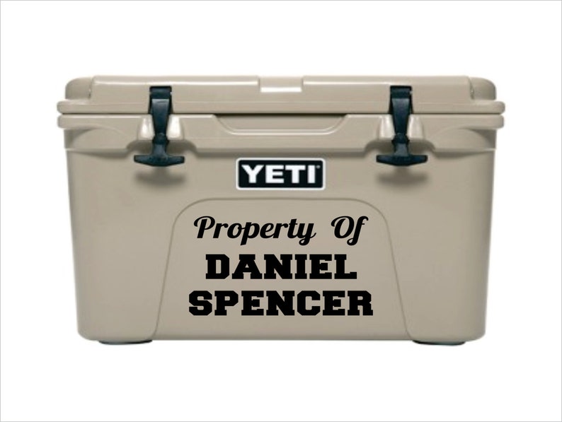 Cooler Decal Gifts for Him Property of Decal Personalized Decal Cooler Stickers Cooler Name Decal Die Cut Decal Cooler Identification