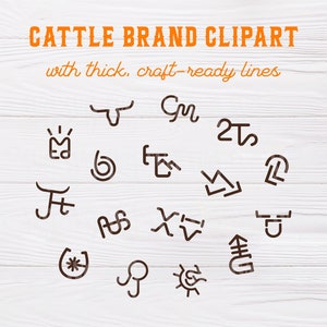 SVG, PNG, PDF & eps File | Cattle Brand Clipart Craft Set, Livestock Brand Clipart svg, Cattle Brand Clipart svg • The 8th Set
