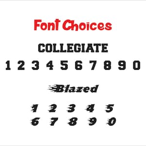 1&quot; High Decal - Custom Helmet Number Decal, Baseball Helmet Number, Helmet Numbers, Hockey Helmet Number, Helmet Stickers | UP TO 2 DIGITS
