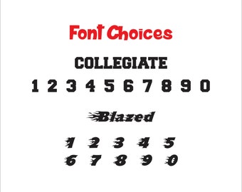 1" High Decal - Custom Helmet Number Decal, Baseball Helmet Number, Helmet Numbers, Hockey Helmet Number, Helmet Stickers | UP TO 2 DIGITS