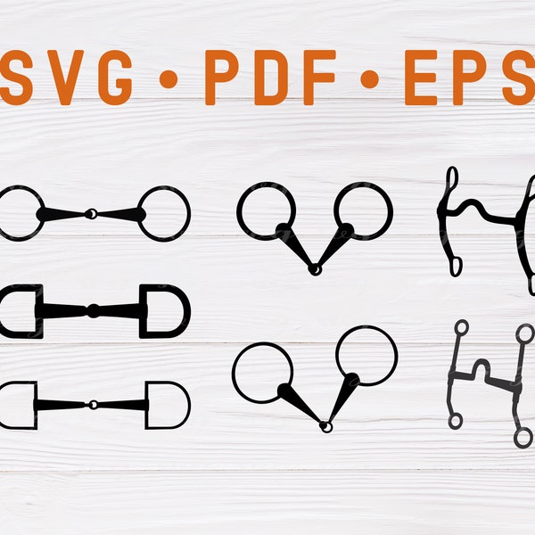 SVG, PDF & EPS Files | Horse Snaffle Bits svg, Horse Tack svg, Horse Bits svg, Western Craft svg, Farm svg, Horse svg