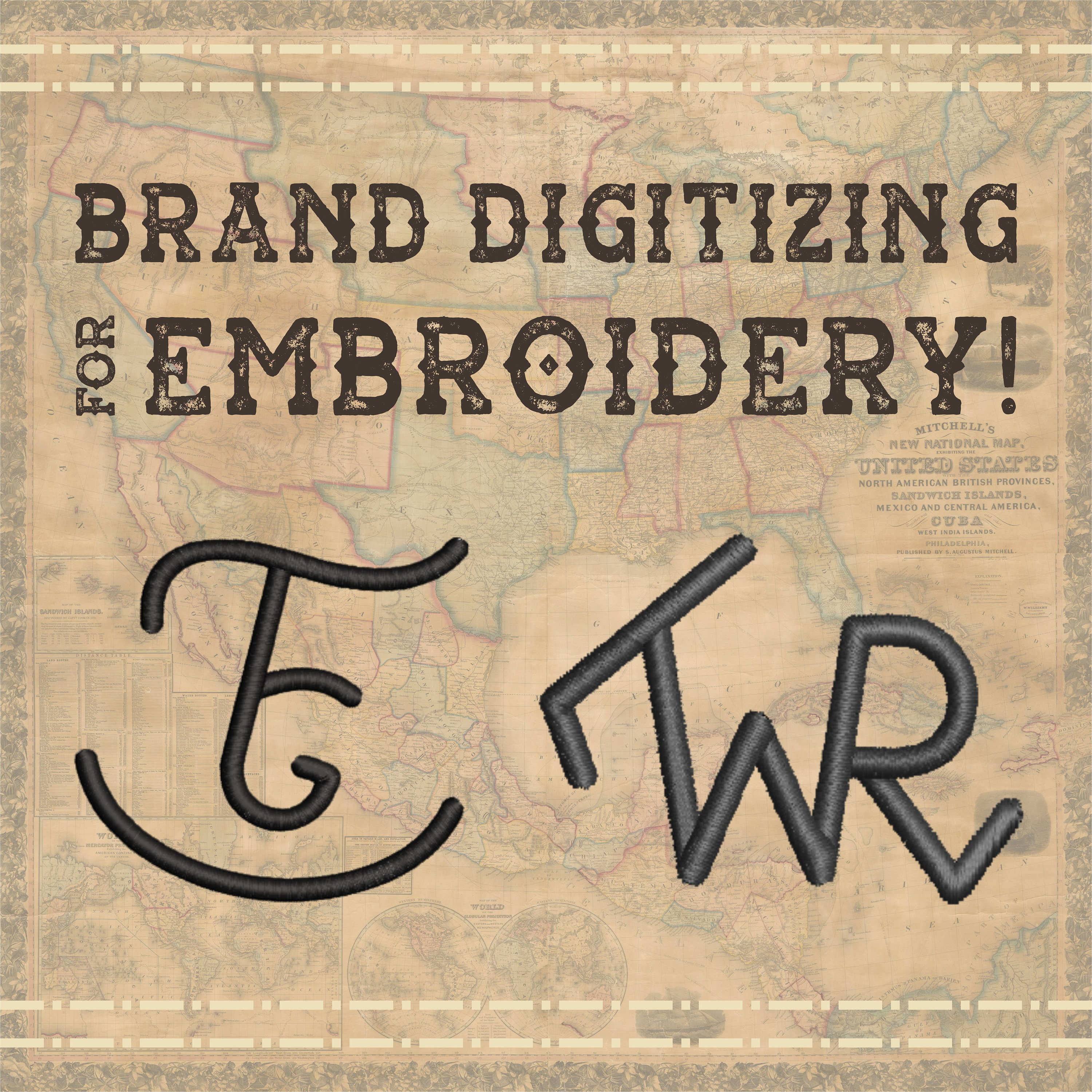 Brand Livestock Brand Digitizing for Embroidery by Xcalibur Ink. GraphX || Cattle Brand Embroidery || Cattle Brand Digitizing Service