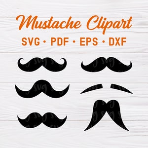 SVG, PDF, EPS & dxf Files - Mustache Craft Files, Mustache svg, Mustache dxf, Mustaches svg, Western Mustache Clipart