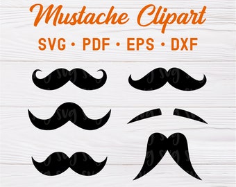 SVG, PDF, EPS & dxf Files - Mustache Craft Files, Mustache svg, Mustache dxf, Mustaches svg, Western Mustache Clipart