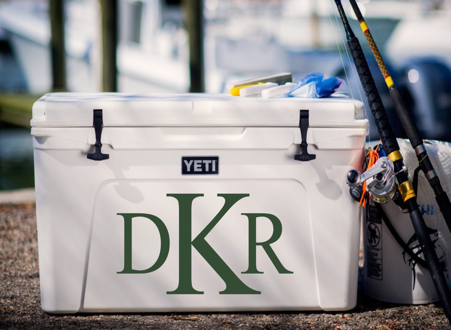 Cooler Decal Cooler Stickers Monogram Decal for Cooler Etsy