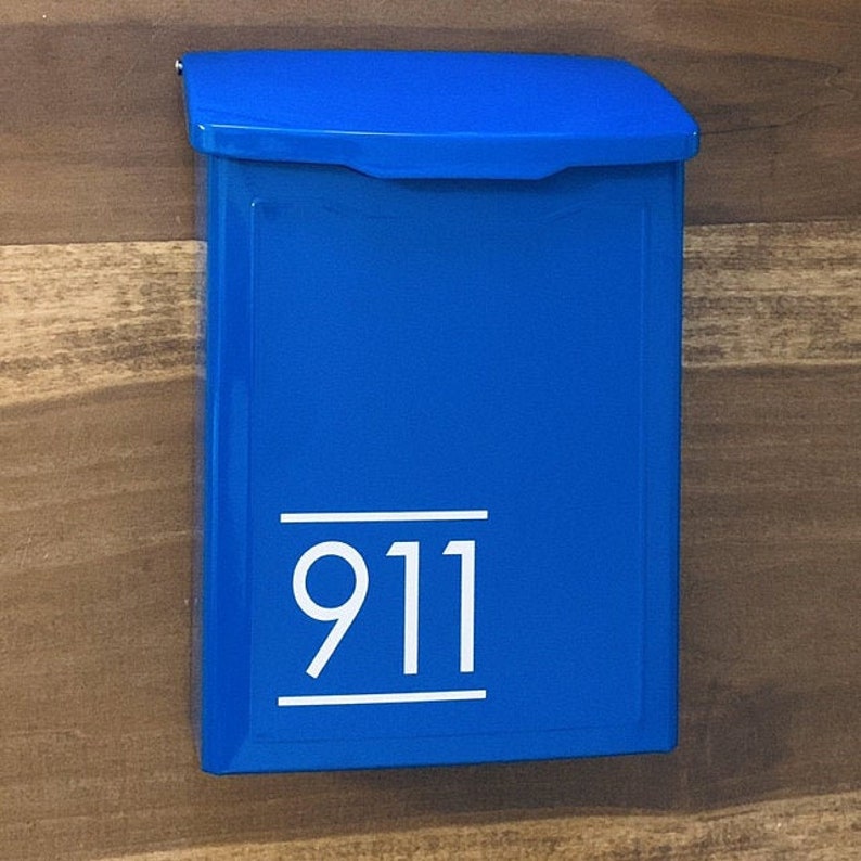 Mailbox Numbers Modern Mailbox Numbers Mailbox Decals Etsy