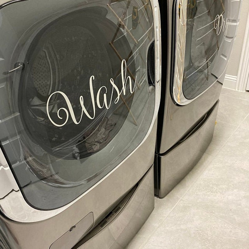 Wash & Dry Decals for Washers and Dryers Laundry Room Decor Etsy