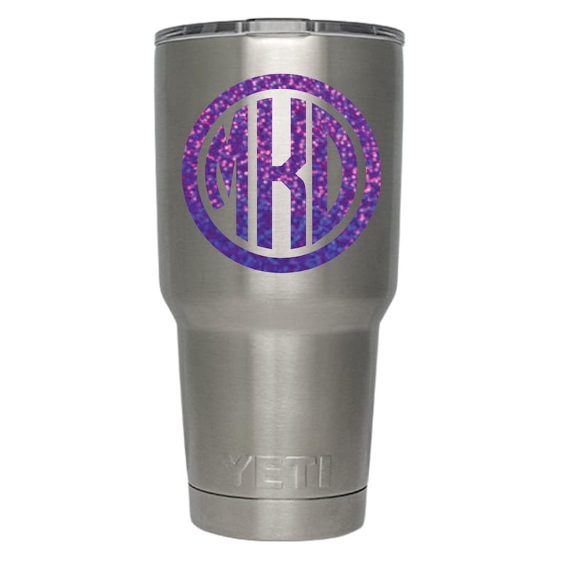 Glitter Decal Monogram Sticker Glitter Glitter Monogram Decal Laptop Monogram Decal Vinyl Monogram Decal Glitter Monogram Decal