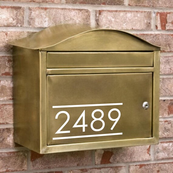 Mailbox Numbers Modern Mailbox Numbers Mailbox Decals Etsy