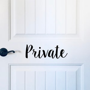 Private Door Decal, Private Decal, Private Door Decals, Door Decal, Cute Door Decal, Private Door Sticker, Private Room Decal