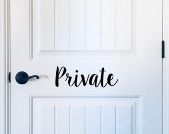 Private Door Decal, Private Decal, Private Door Decals, Door Decal, Cute Door Decal, Private Door Sticker, Private Room Decal