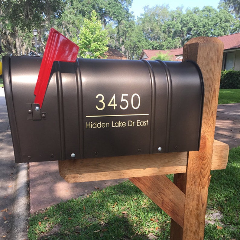 Custom Mailbox Decal Mailbox Address Decals Mailbox Etsy