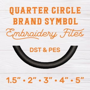 DST および PES ファイル | ロッキング ブランド シンボル刺繍ファイル、クォーター サークル ブランド シンボル刺繍ファイル、牛ブランド シンボル刺繍ファイル