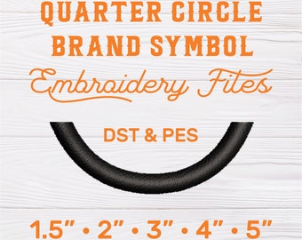 DST & PES Files | Rocking Brand Symbol Embroidery Files, Quarter Circle Brand Symbol Embroidery Files, Cattle Brand Symbol Embroidery Files