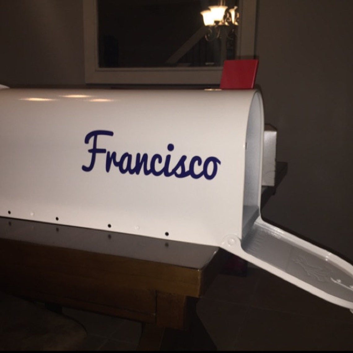 Custom Mailbox Name Modern Mailbox Name Decal Mailbox Etsy