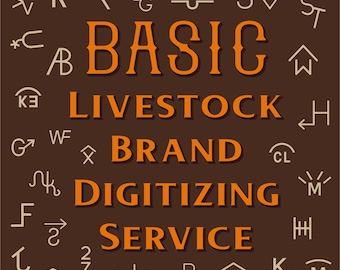 Basic Livestock Brand Digitizing Service by Xcalibur Ink. GraphX   ||  Cattle Brand Recreation || Cattle Brand Digitizing Service