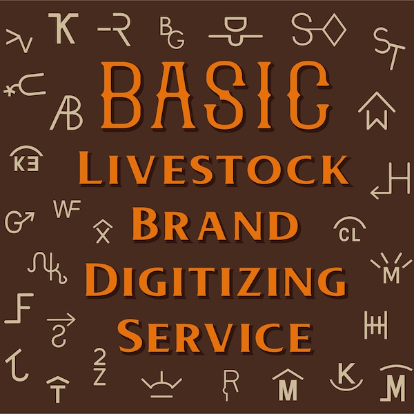 Basic Livestock Brand Digitizing Service by Xcalibur Ink. GraphX   ||  Cattle Brand Recreation || Cattle Brand Digitizing Service