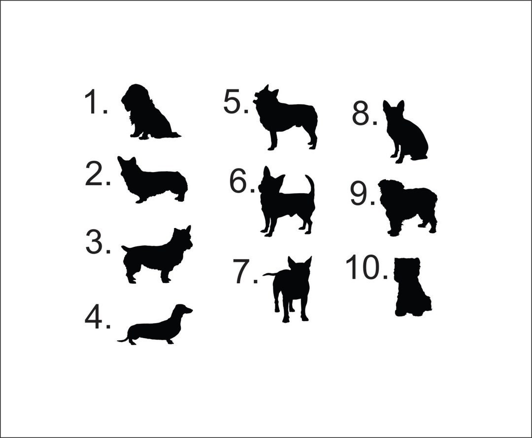 3 Dog Decal Pet Decal Dog Sticker Vinyl Decal Little Etsy