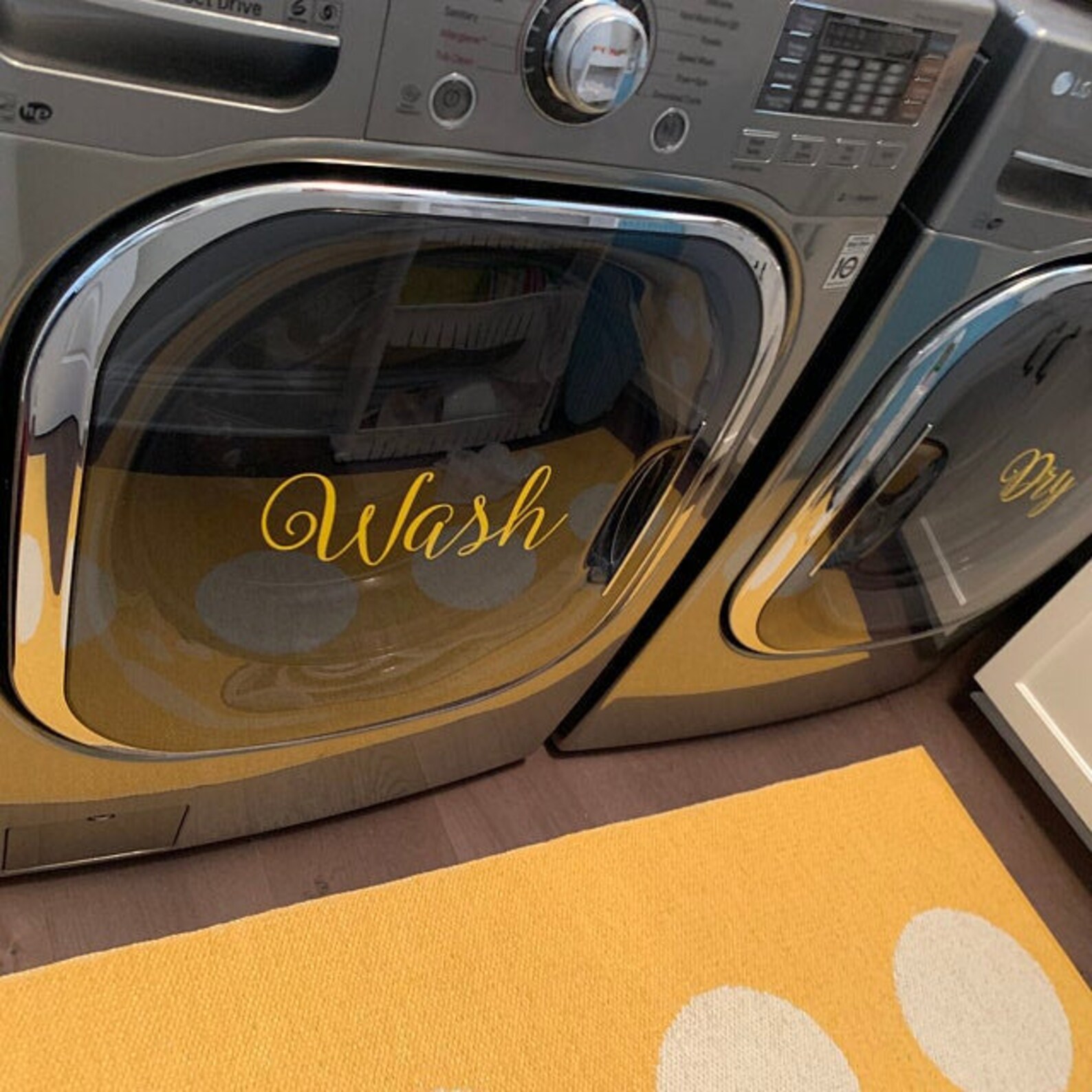 Wash & Dry Decals for Washers and Dryers Laundry Room Decor Etsy