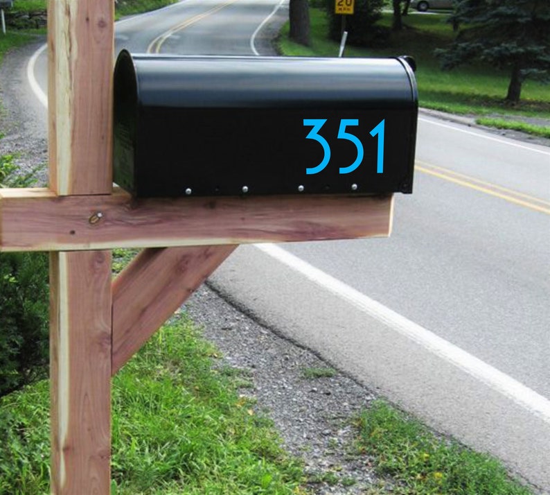 Retro Mailbox Address Numbers MidCentury Modern Mailbox Etsy