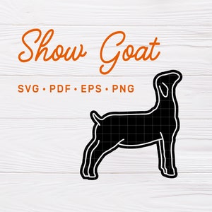 SVG, PDF, EPS, & png File | Show Goat svg, Show Goat svg, Doe Goat Craft File, Polled Goat Cut File