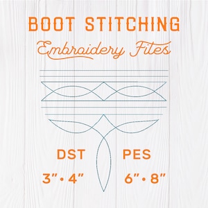 DST & PES Files | Boot Stitching Embroidery Files, Boot Stitching DST Files, Boot Stitch pes Files