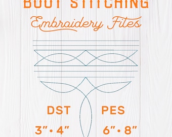 DST & PES Files | Boot Stitching Embroidery Files, Boot Stitching DST Files, Boot Stitch pes Files