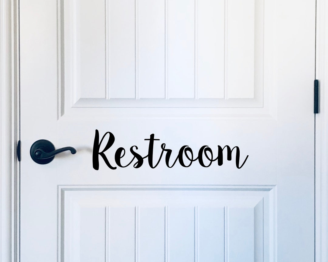 Restroom Door Decal, Restroom Decal, Restroom Door Decals, Door Decal ...