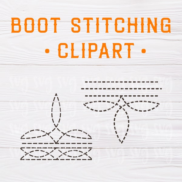 SVG, PDF, PNG & eps Files | Boot Stitching svg, Boot Stitch svg, Western Boot Stitching svg, Western Sewing svg, svg Crafting Files