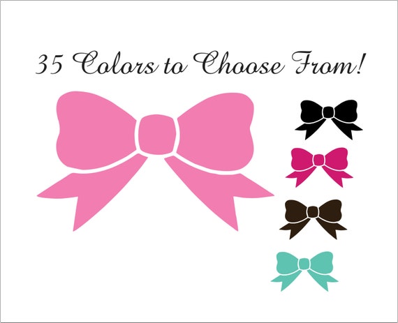 1 Bow Decal, Cute Bow Sticker, Hairbow Decal, Hairbow