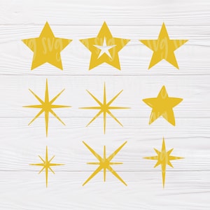 SVG File | Star svg, Christmas Stars svg, Stars Craft File, Christmas Cut File, Star Shapes svg