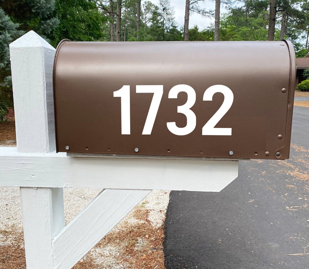 Mailbox Numbers Custom Design Custom Mailbox Number Decal, Simple Mailbox Numbers, Address Number ...