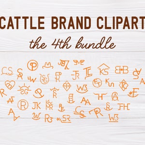 SVG, EPS, PNG &pdf-bestand | Cattle Brand Clipart Set (de 4e Bundel), Cattle Brand Symbol svg, Livestock Brand svg, Cattle Brand svg