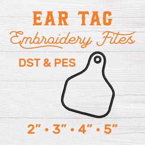 DST & PES Files | Ear Tag Embroidery Files, Ear Tag DST Files, Ear Tag pes Files