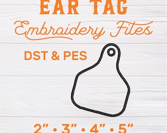 DST & PES Files | Ear Tag Embroidery Files, Ear Tag DST Files, Ear Tag pes Files