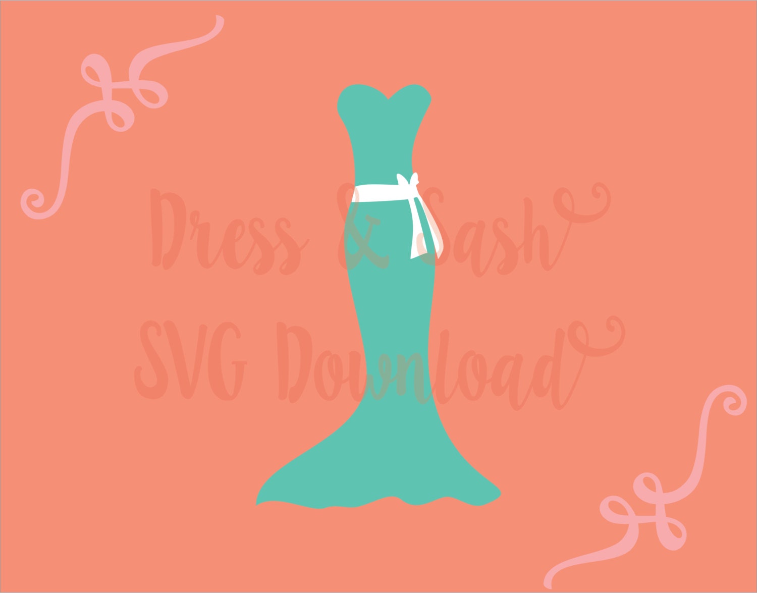 Download Svg File Dress Svg Download Wedding Dress Svg Bridesmaid Etsy
