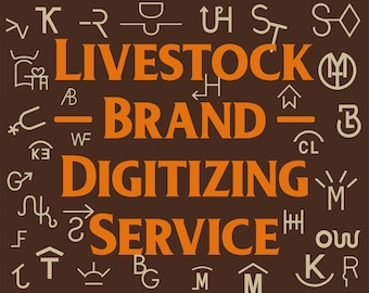 Standard Livestock Brand Digitizing Service by Xcalibur Ink. GraphX   ||  Cattle Brand Recreation || Cattle Brand Digitizing Service