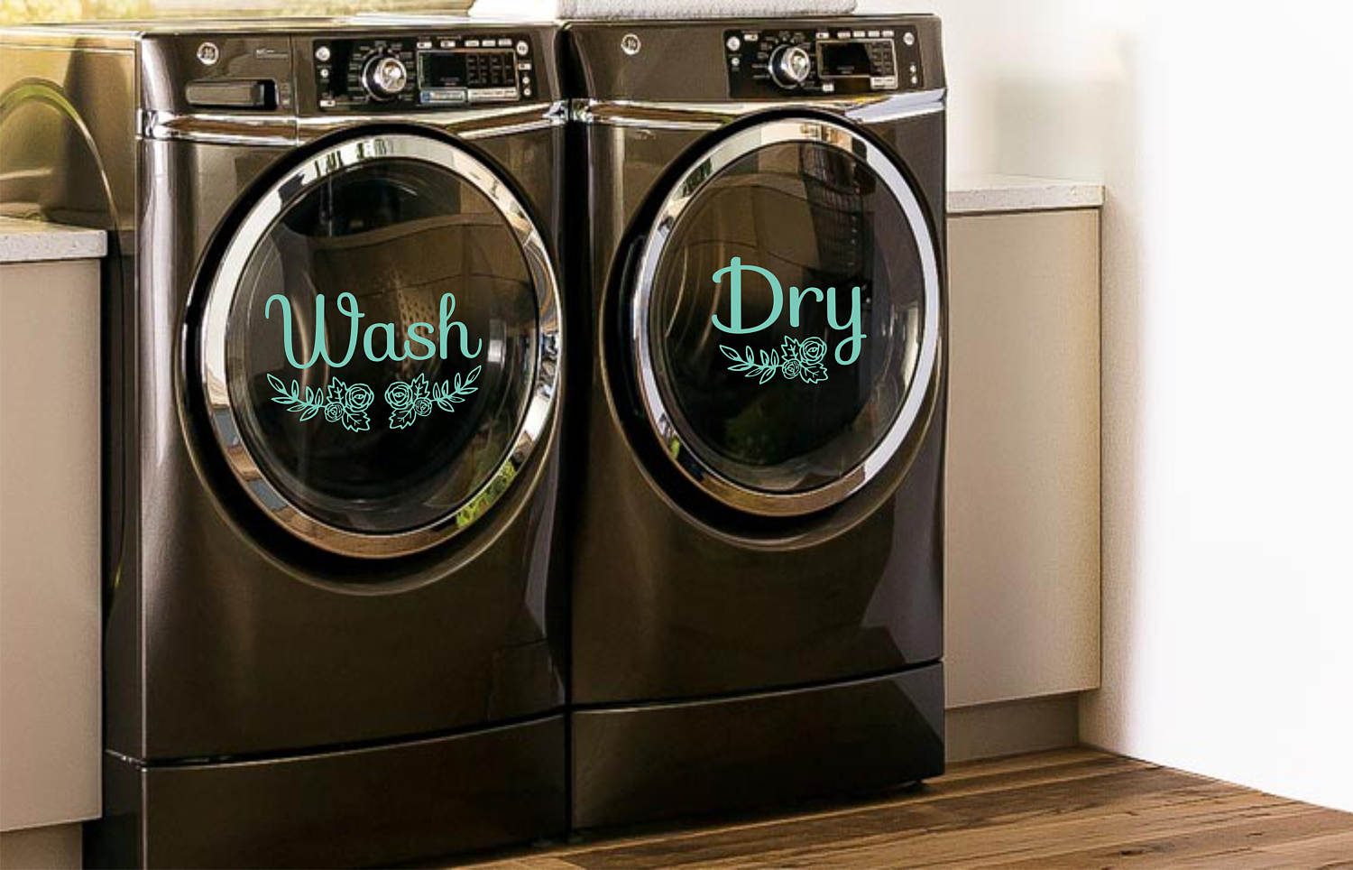 Wash & Dry Decals for Washers and Dryers Laundry Room Decor Etsy