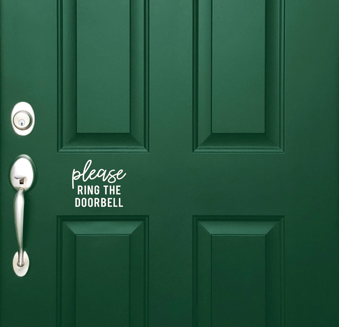 Please Ring the Doorbell Decal, Ring Doorbell Sticker, Door Bell Vinyl