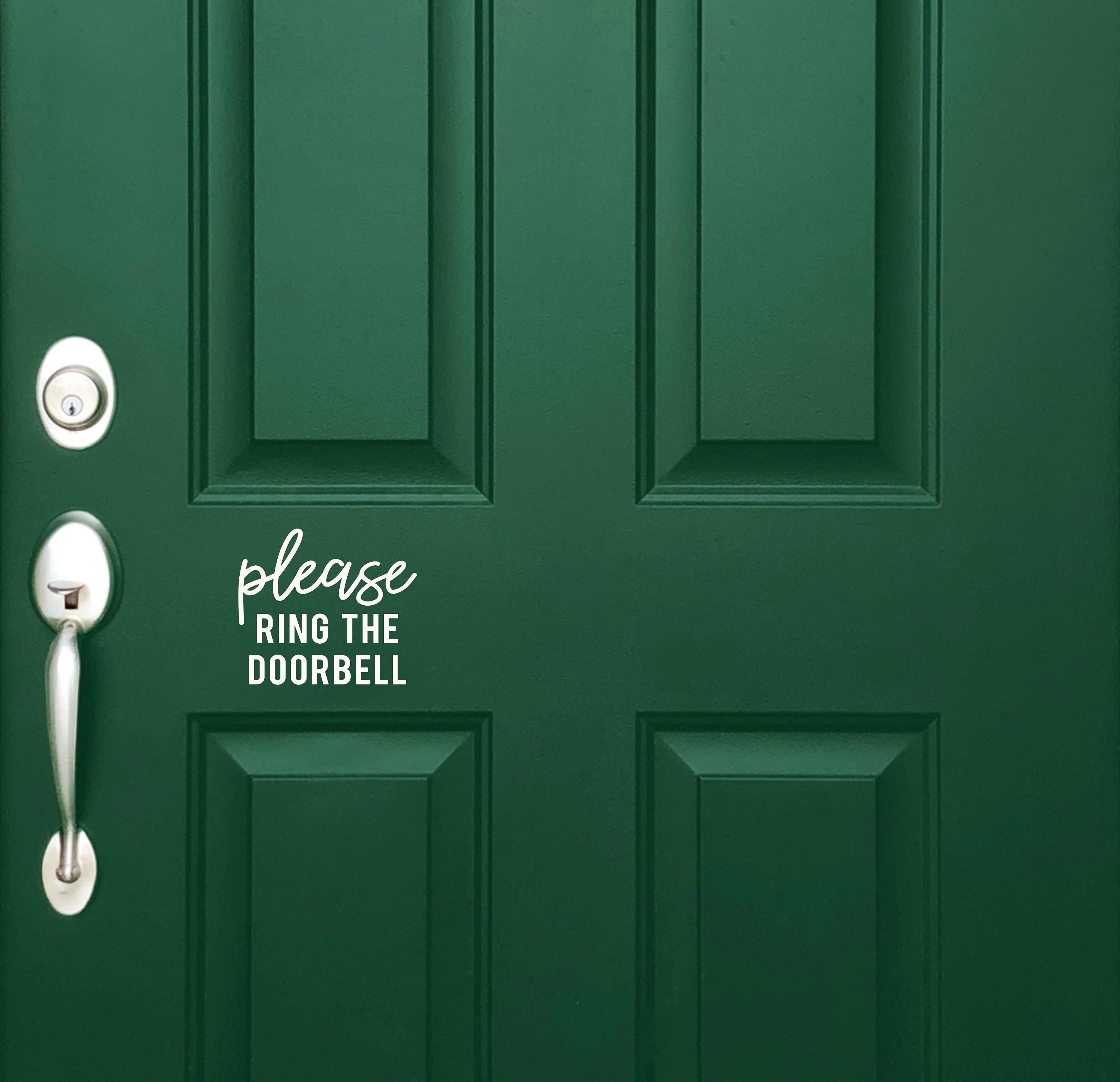 Please Ring the Doorbell Decal, Ring Doorbell Sticker, Door Bell Vinyl Door Decal, Custom Doorbell Decal