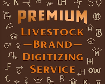 Premium Livestock Brand Digitizing Service with Embroidery || 6 Files Formats || Cattle Brand Digitizing Service by Xcalibur Ink. GraphX