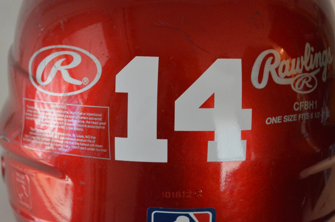 Custom Helmet Number Decal, Baseball Helmet Number, Helmet Number