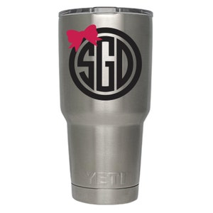 Tumbler Decal, Monogram for Tumbler, Monogram for Her, Cup Decal, Custom Vinyl Decal, Monogram Decal, DIY Bridesmaid Gifts