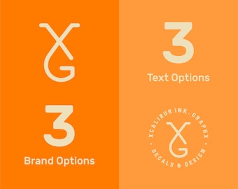 Brand Options with Text  ||  Mini Livestock Brand Design Service by Xcalibur Ink. GraphX || Cattle Brand Design • Ranch Brand Design Service